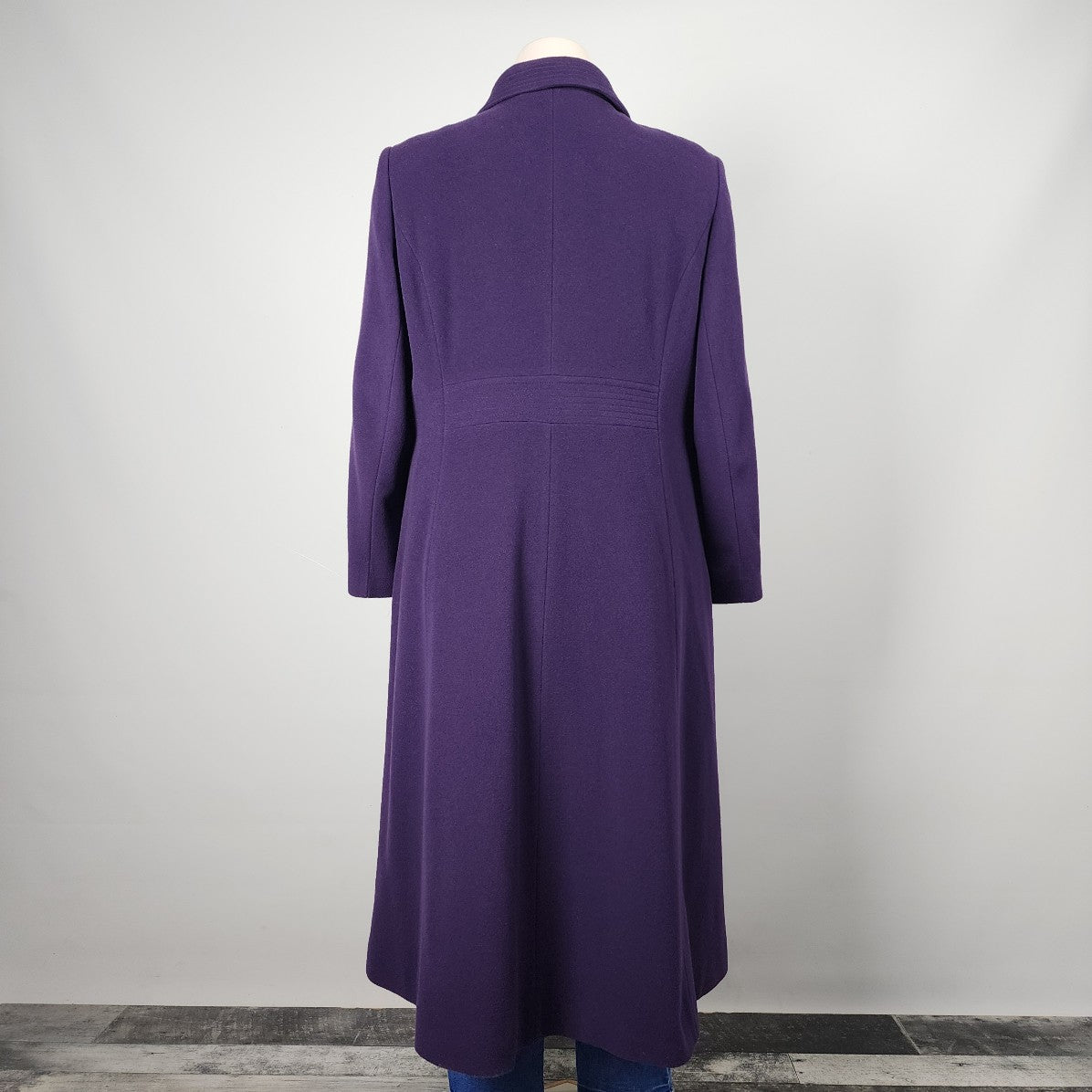 Windsmoor Purple Wool Cashmere Long Jacket Size 20