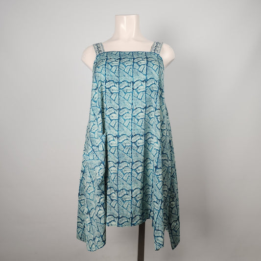 TIny Anthropologie Blue Summer Dress Size XL