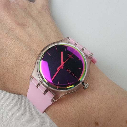 Swatch Polarose Pink Quartz Watch