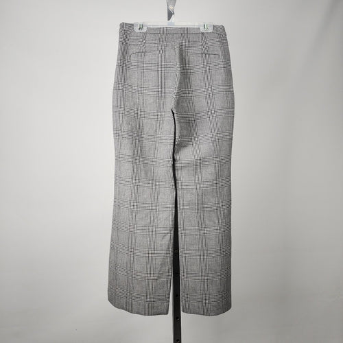 Wilfred Plaid High Waist Wide Leg Crop Pants Size 2