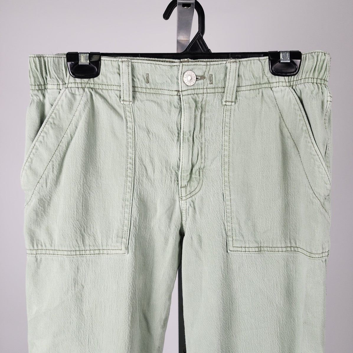 American Eagle Soft Green Denim Joggers Size 8