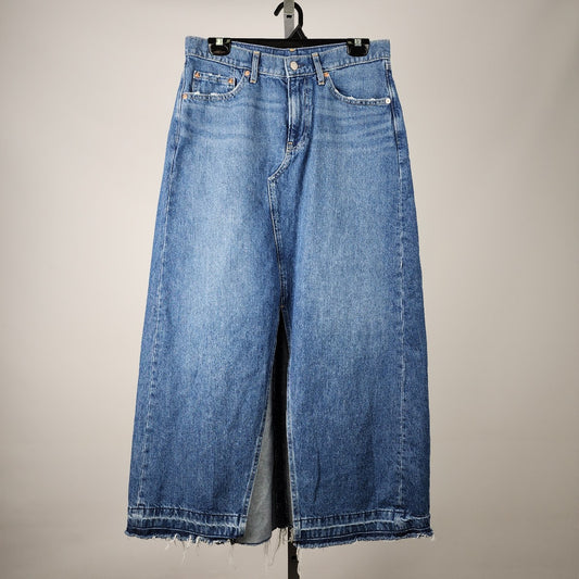 Gap Long A-Line Denim Skirt Size 10/30
