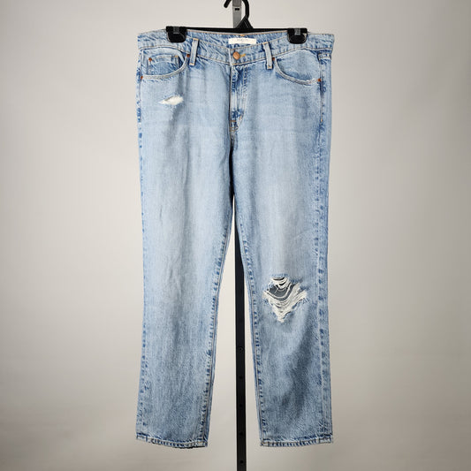 Fidelty Denim Wild Thing AXL Crop Distressed Girlfriend Jeans Size 29