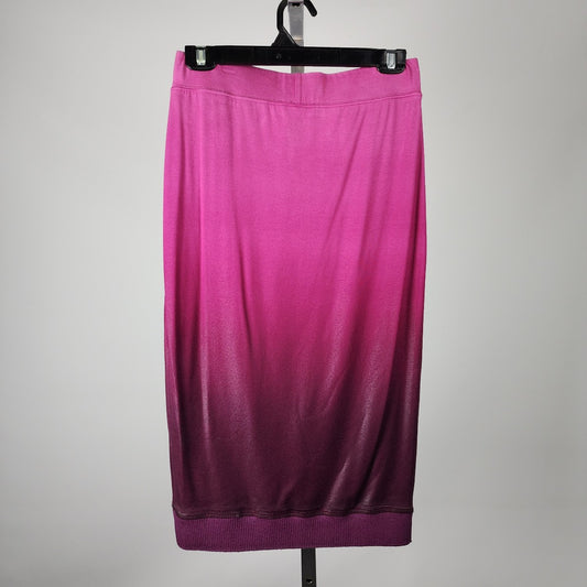 Lolly Pink Hombre Midi Stretch Skirt Size M/L