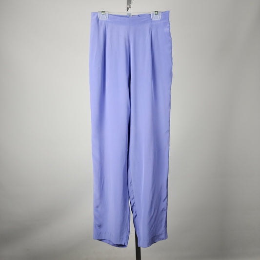 Vintage Principles Blue Silk Trouser Pants Size S
