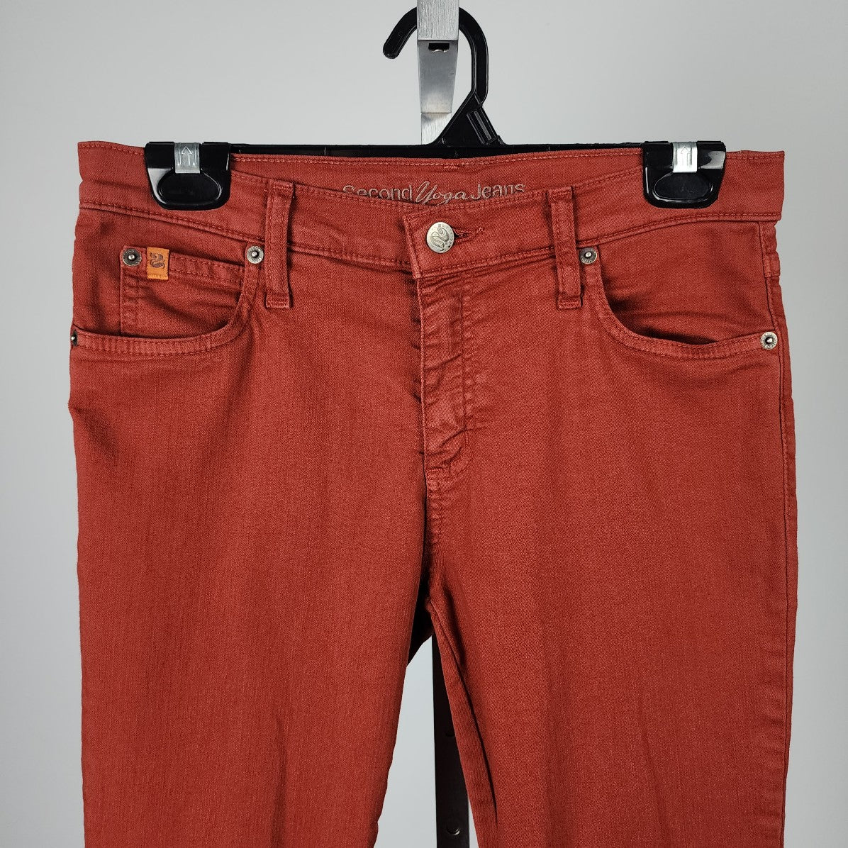 Second Yoga Jeans  Rust Hombre Skinny Cotton Pants Size 28