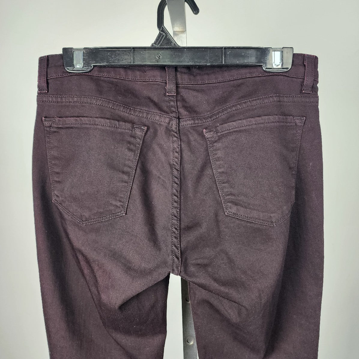 J Brand Skinny Leg Mid Rise Noir Red Cotton Denim Pants Size 29