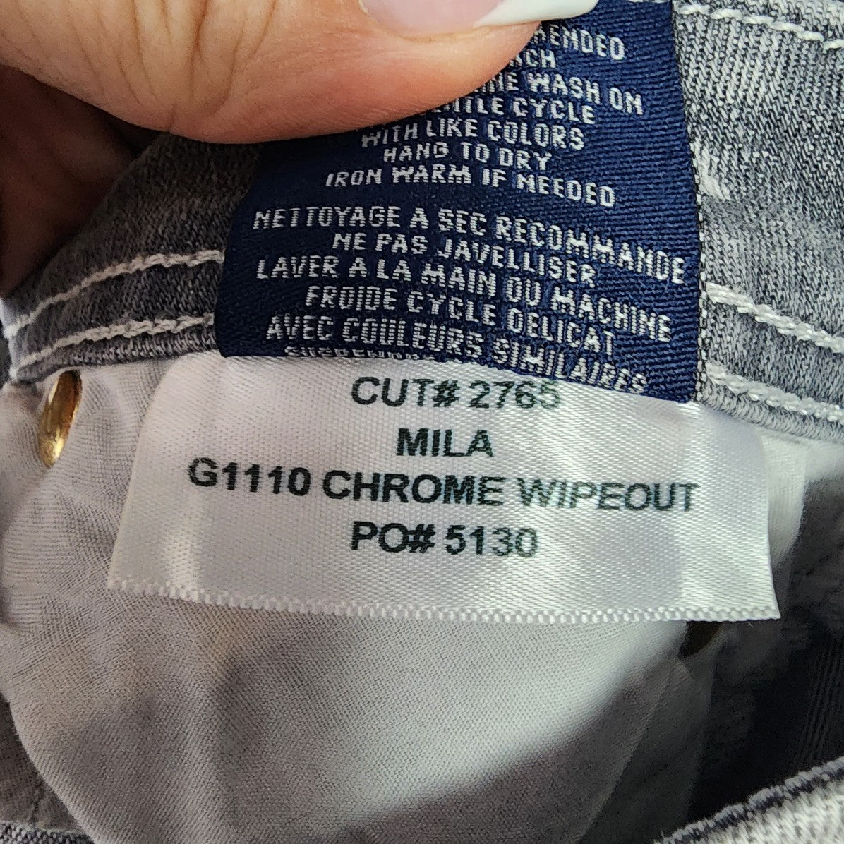 Fidelity Chrome Wipeout Mila Mid Rise Denim Jeans Size 29
