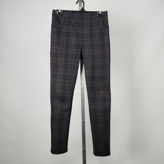 Sanctuary Black Plaid Slim Leg Pants Size M