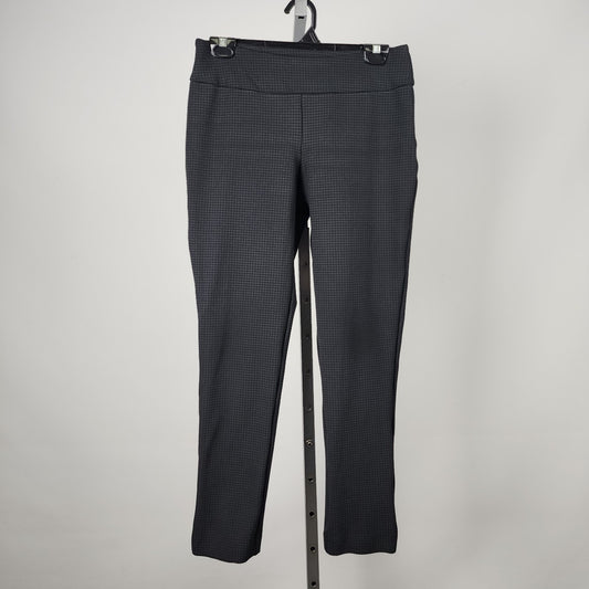 up! Black Hounds Tooth Straight Leg Pants Size 8