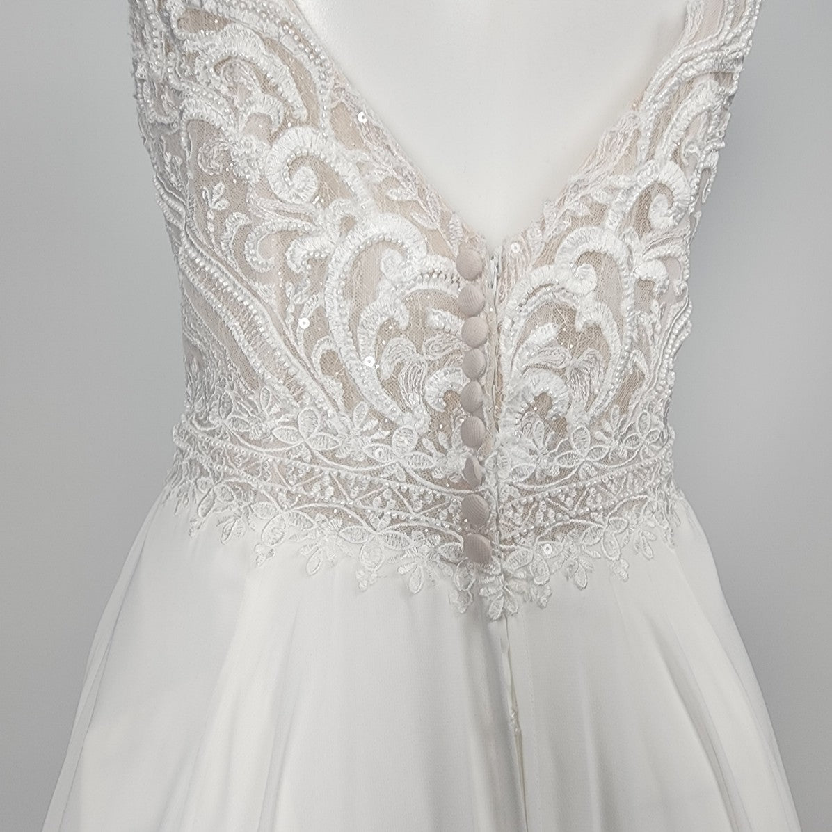 Maggie sottero chiffon wedding on sale dress