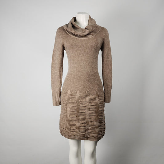 O. mill Brown Wool Cashmere Sweater Dress Size M
