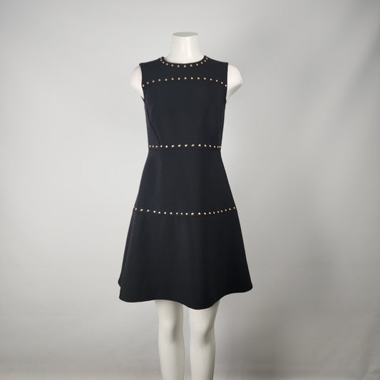 kate spade Black & Gold Fit & Flare Dress Size 4