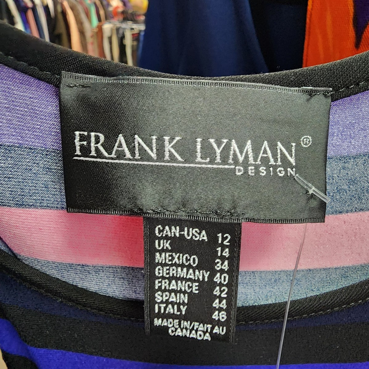 Frank Lyman Red Striped Sleeveless Maxi Dress Size 12