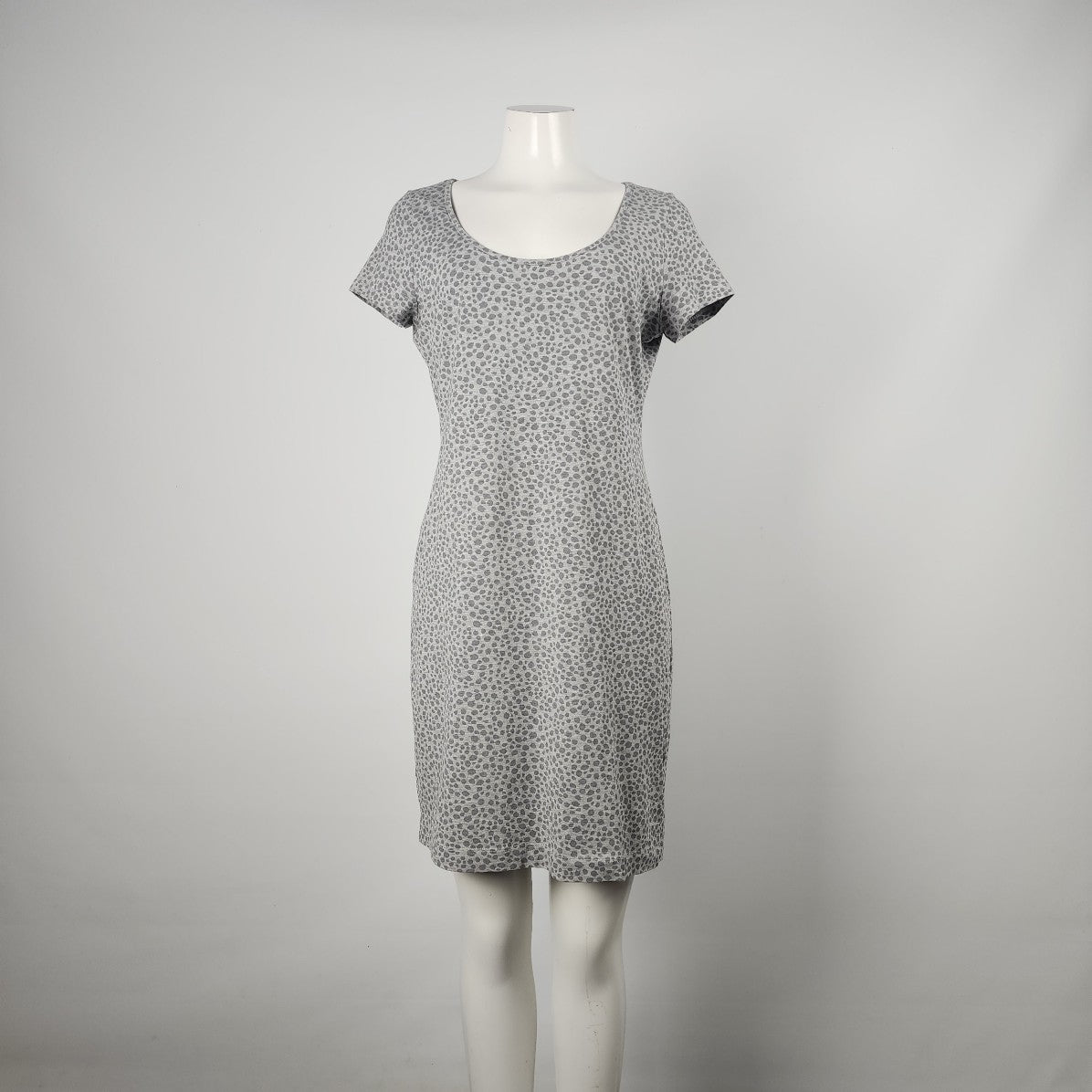 H&M Basic Grey Animal Print Tshirt Dress Size L