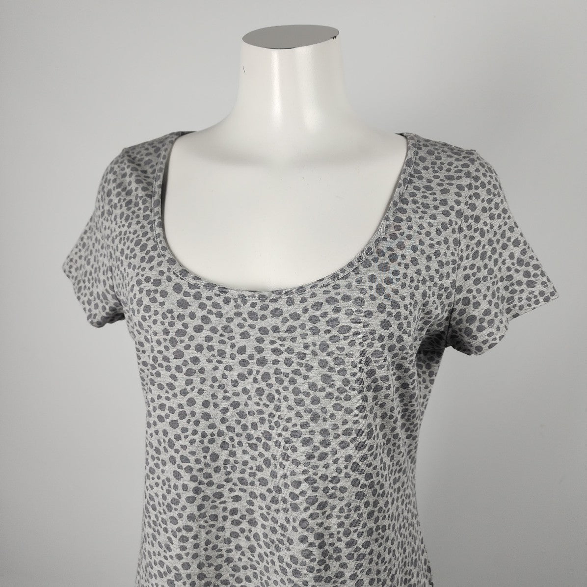 H&M Basic Grey Animal Print Tshirt Dress Size L