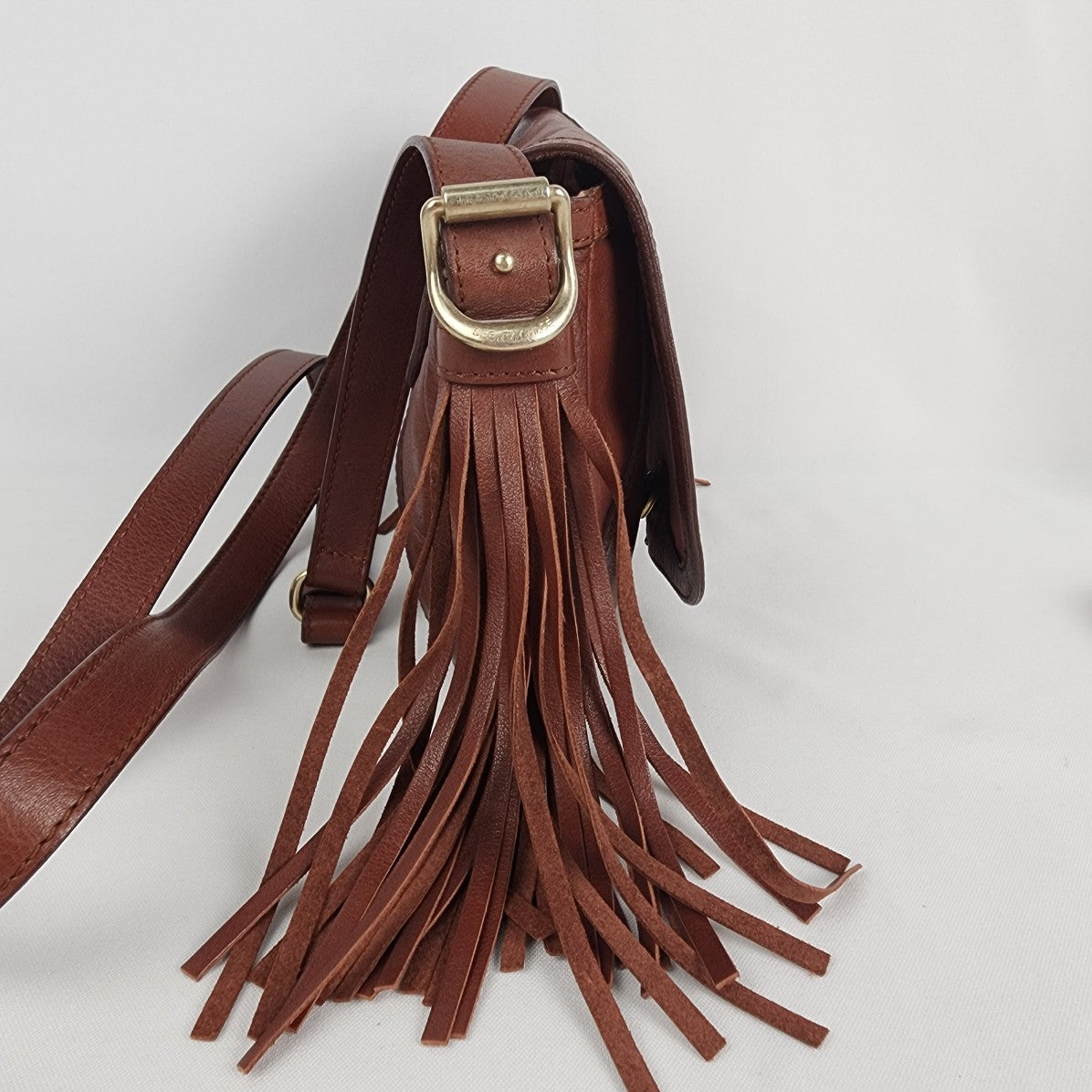 Brown fringe shop crossbody bag