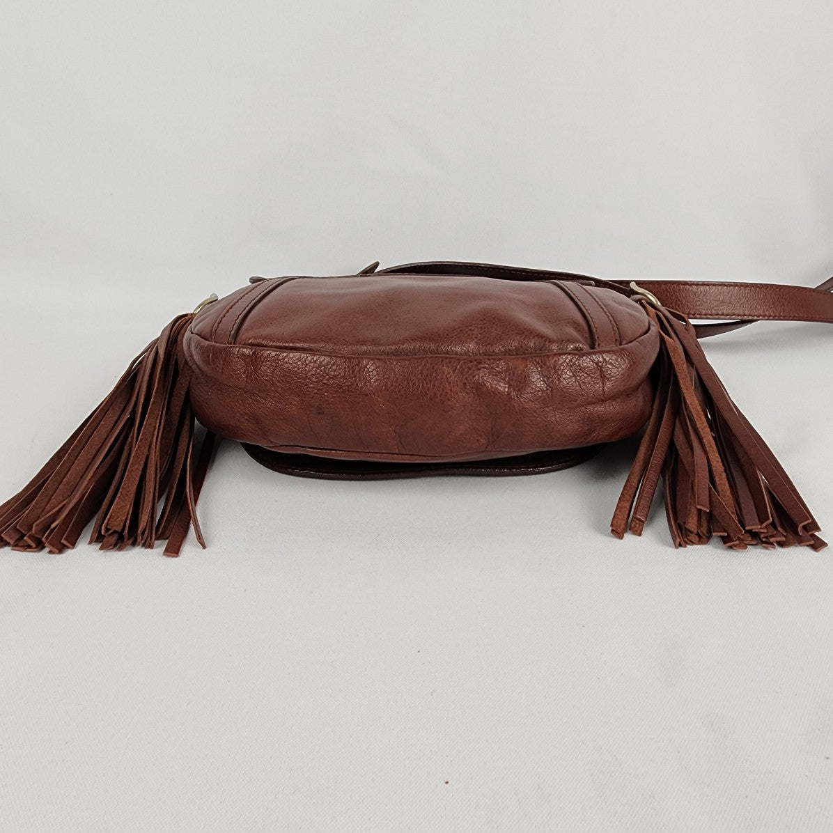 See By Chloe Brown Leather Fringe Crossbody Purse
