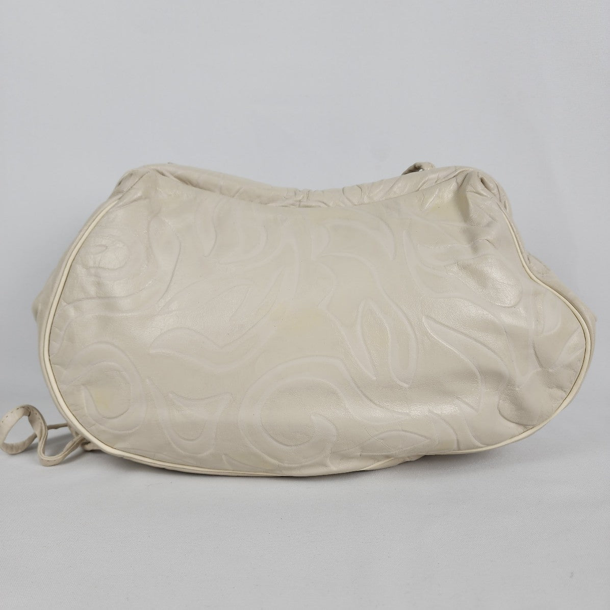 Vintage Mimo Sacs White Leather Shoulder Purse