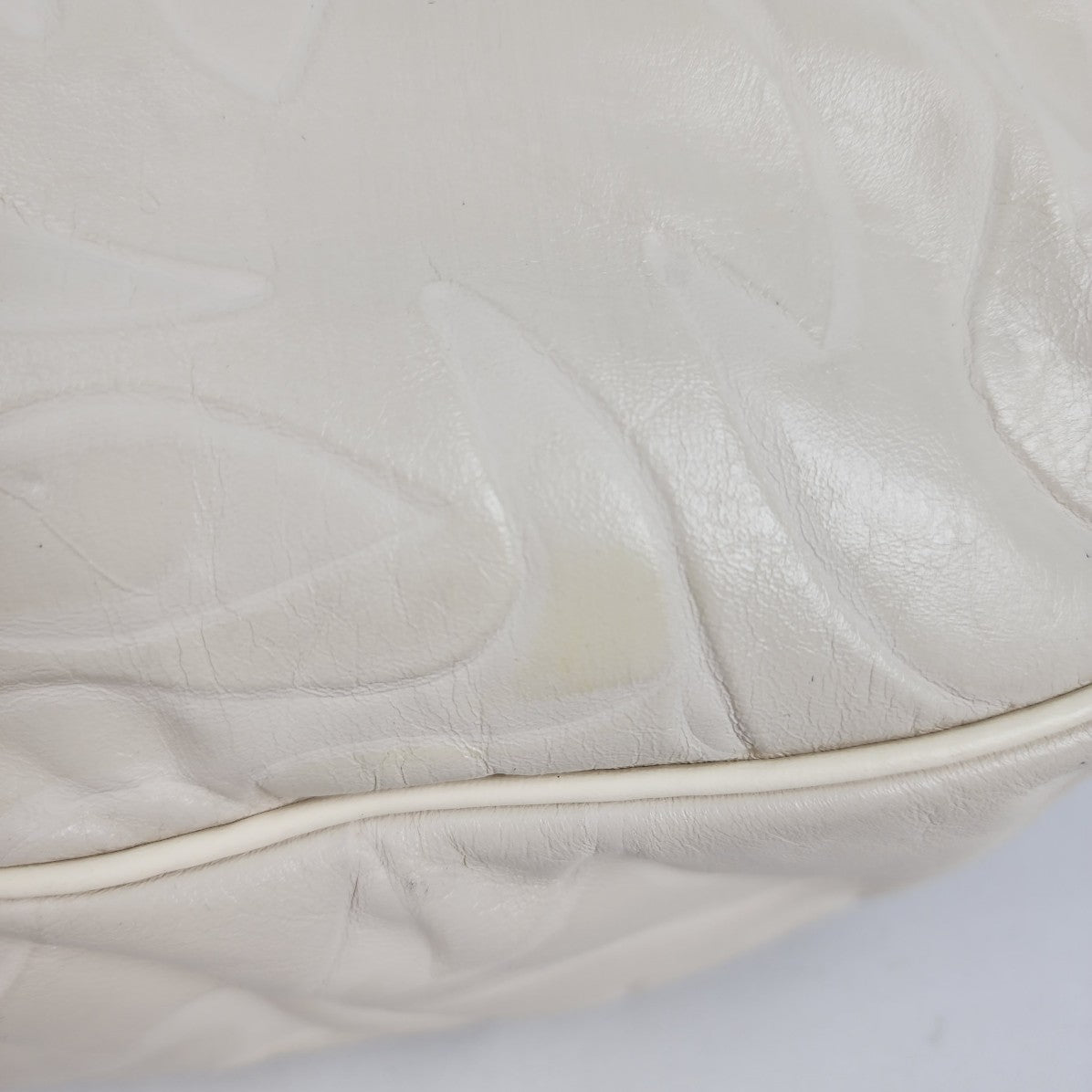 Vintage Mimo Sacs White Leather Shoulder Purse