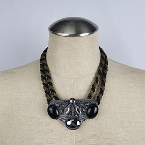 Vintage Statement Metallic Rope Necklace