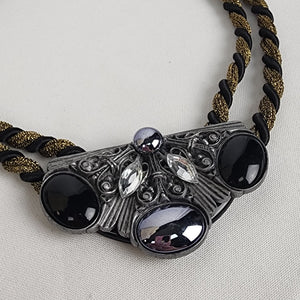 Vintage Statement Metallic Rope Necklace