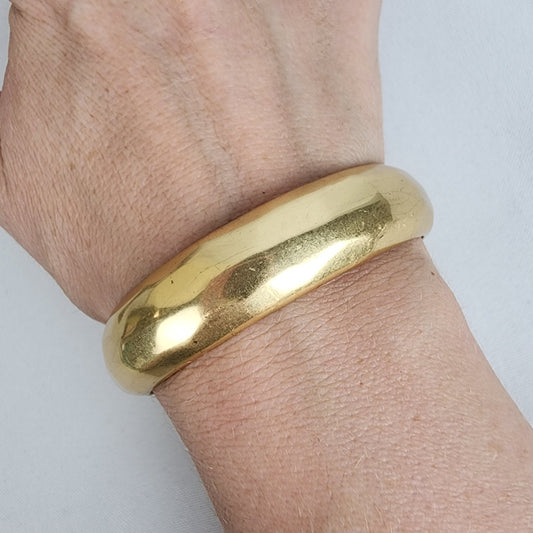 Stella & Dot Essential Sculptural Gold Cuff Hinge Bracelet