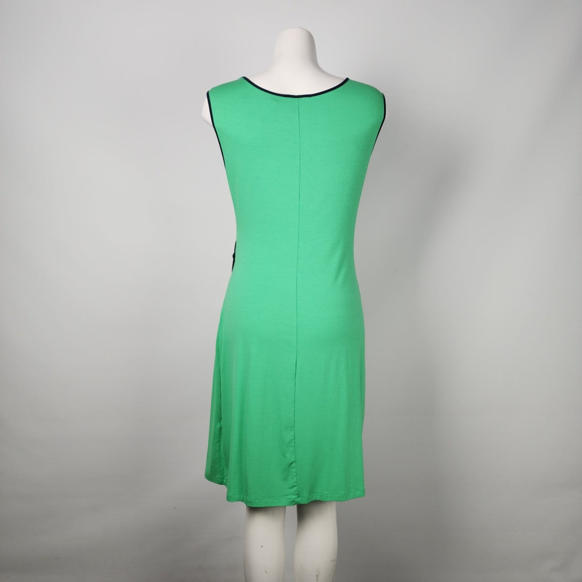 Carole Little Green & Navy Jersey Sheath Dress Size L