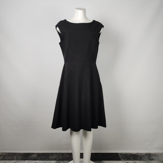 Calvin Klein Black Fit & Flare Dress Size 10