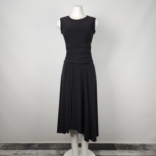 Joseph Ribkoff Black Jersey Midi Dress Size 8