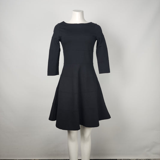 Part Two Black Long Sleeve Fit & Flare Dress Size S
