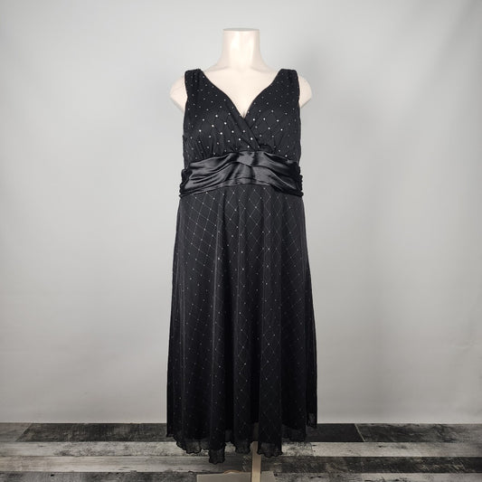 Penningtons Black Midi Party Dress Size 2X