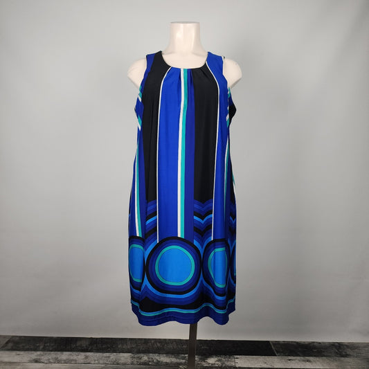 Penningtons Blue & Black Midi Dress Size 3X