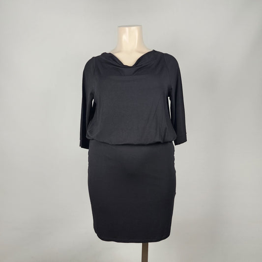 Reitmans Black Jersey Blouson Dress Size XXL