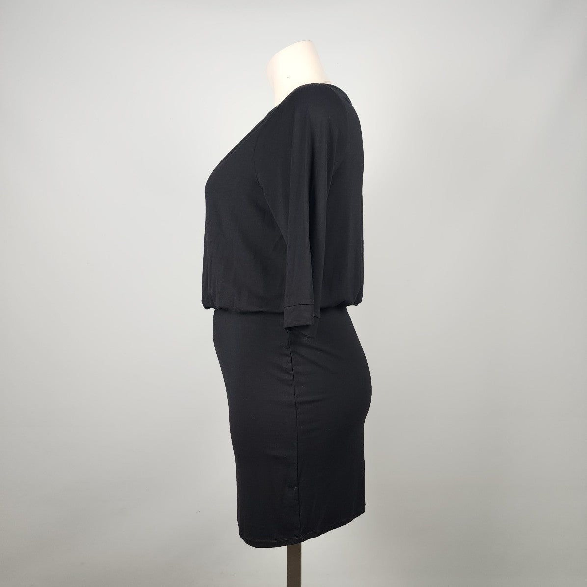 Reitmans Black Jersey Blouson Dress Size XXL