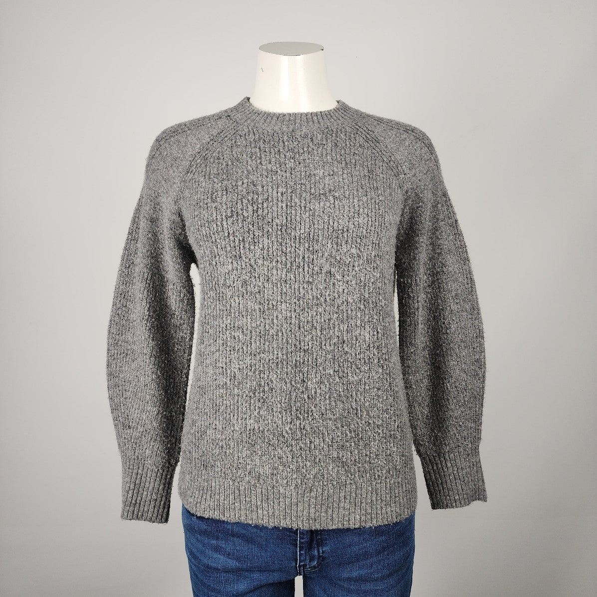 Top Shop Grey Wool Knit Sweater Size S