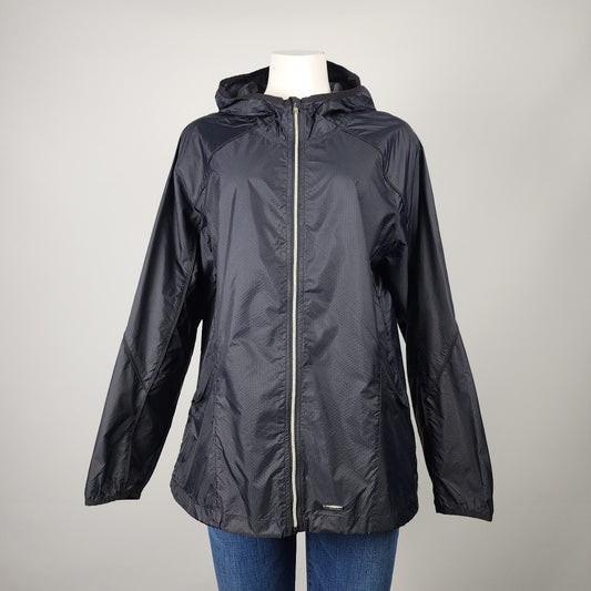 Sunice Black Nylon Hooded Running Jacket Size XL
