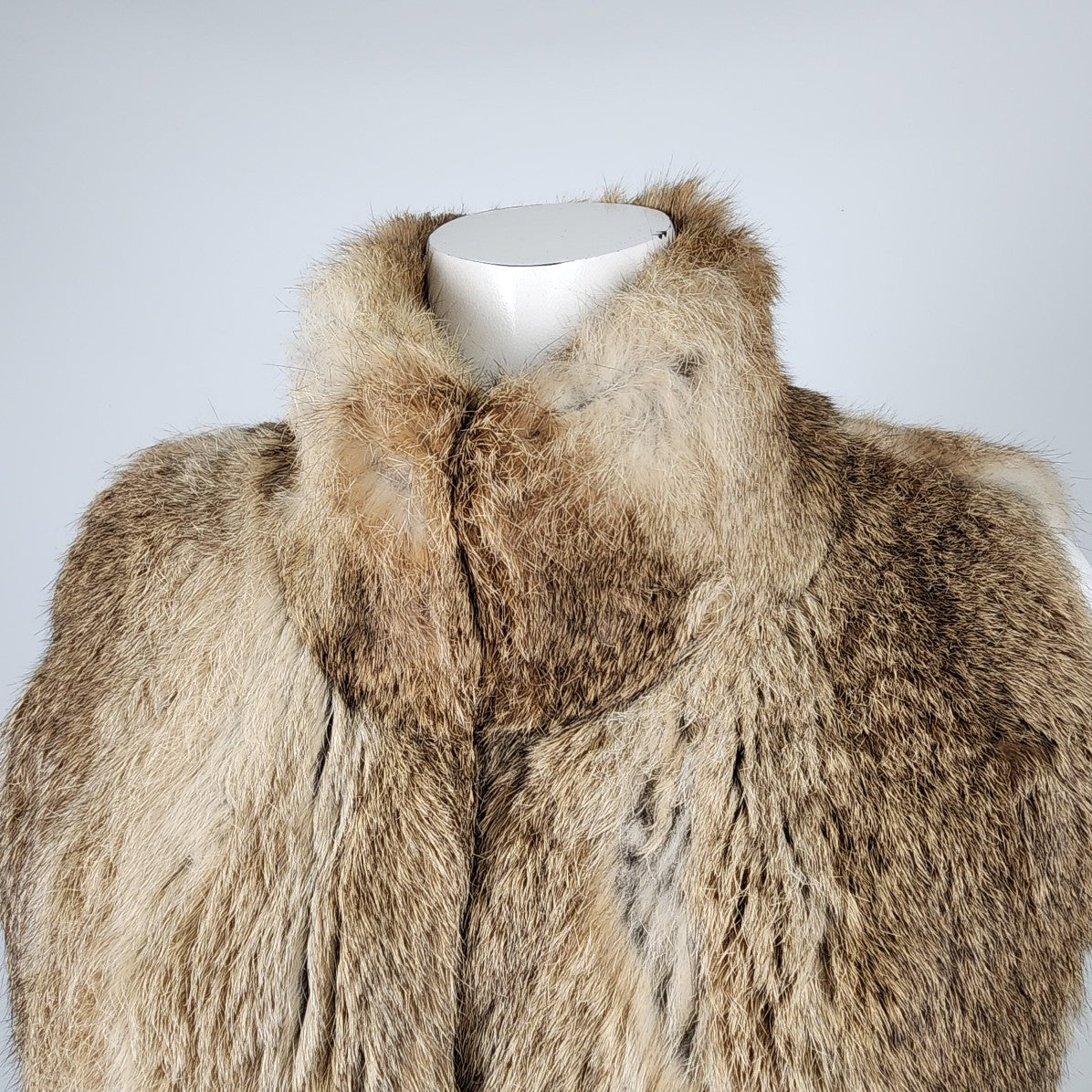 Michael Kors Brown Rabbit Fur Vest Size M