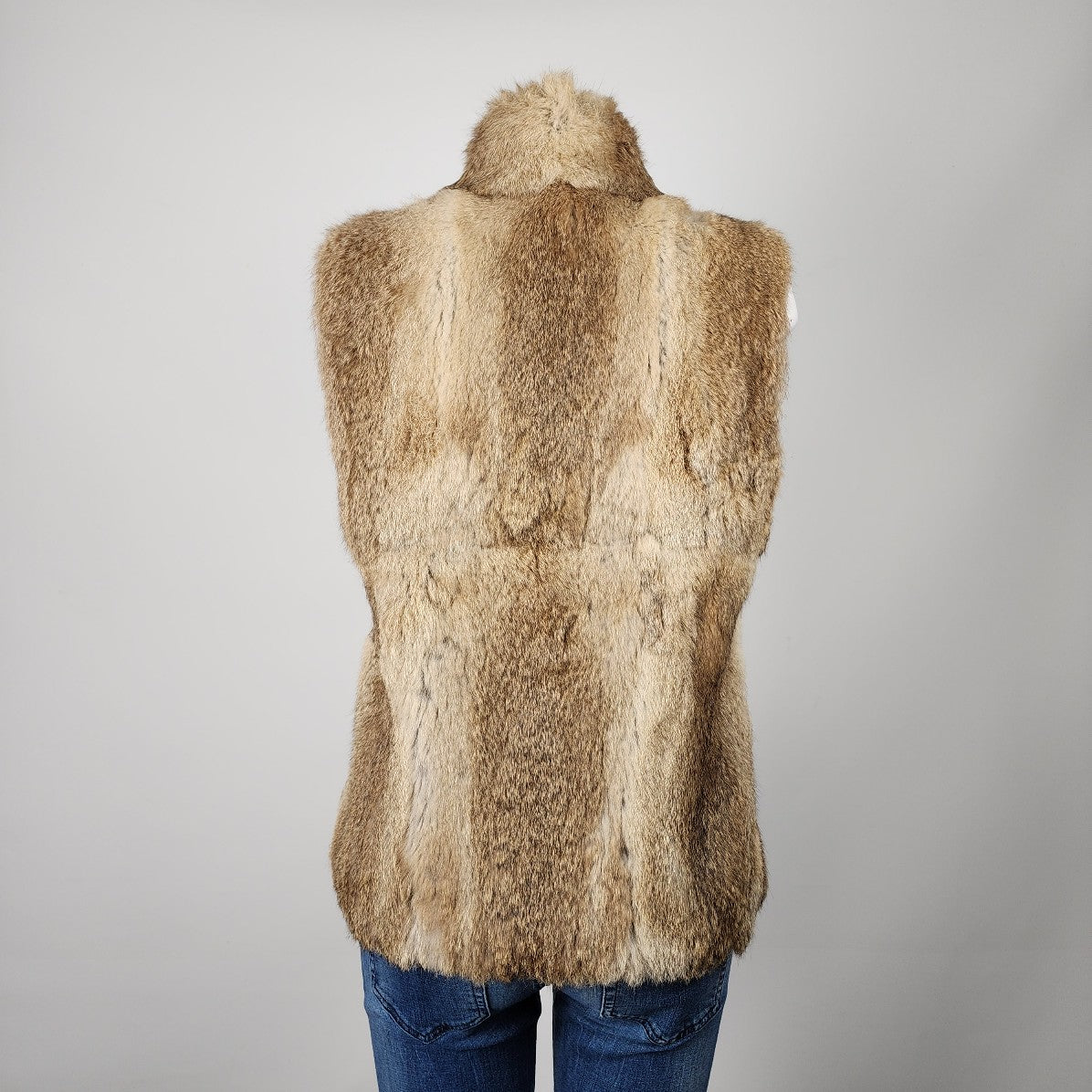 Michael Kors Brown Rabbit Fur Vest Size M