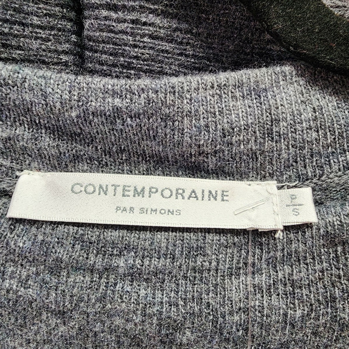 Contemporaine Grey Knit Wool Blend Sweater Size S