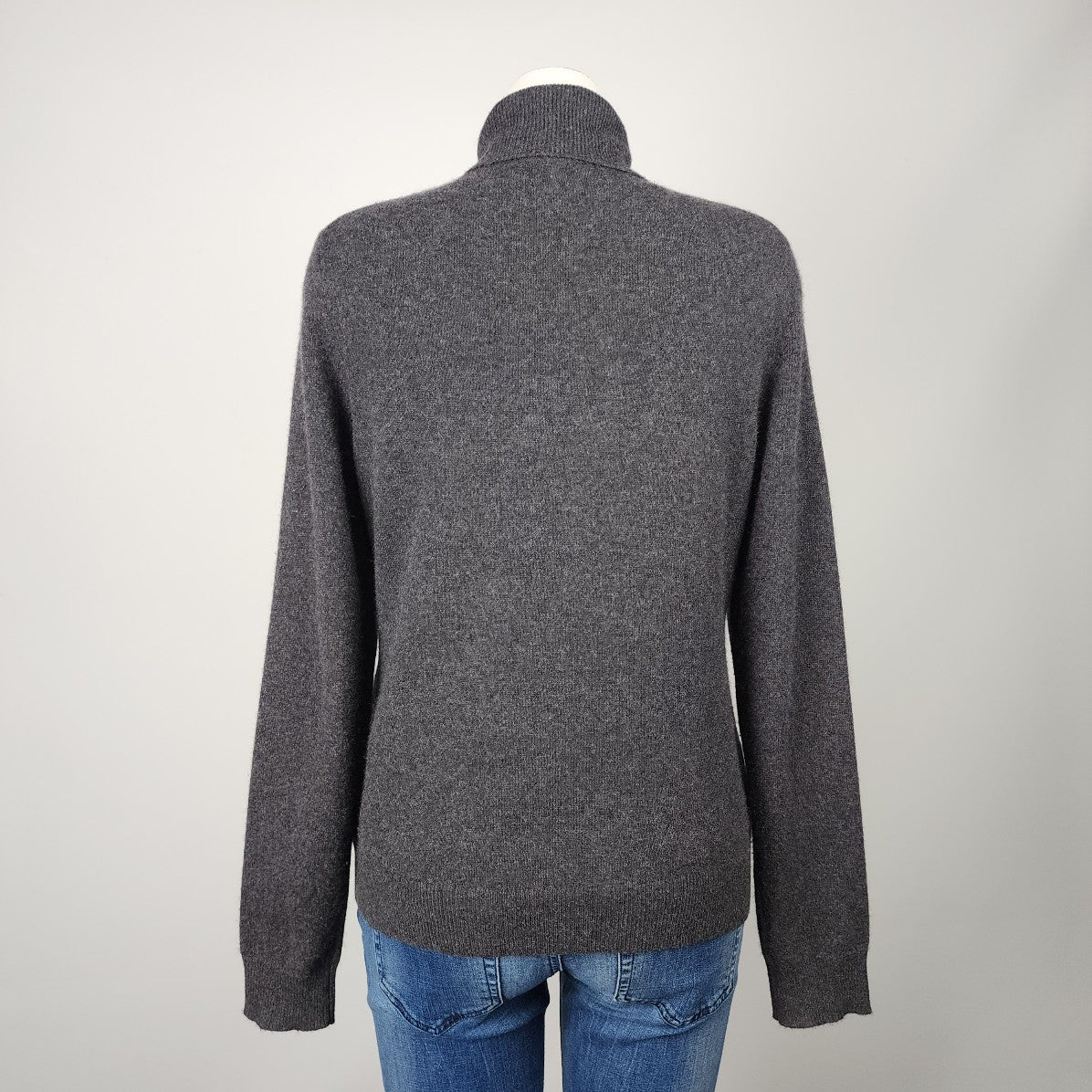 Lord & Taylor Cashmere Grey Turtle Neck Sweater Size L