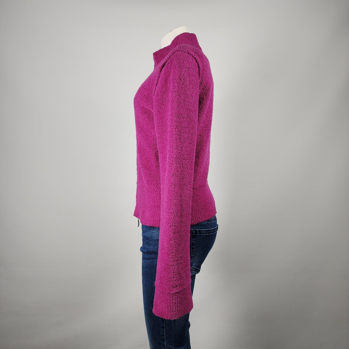Julep Pink Zip Up Fuzzy Jacket Cardigan Size L/XL