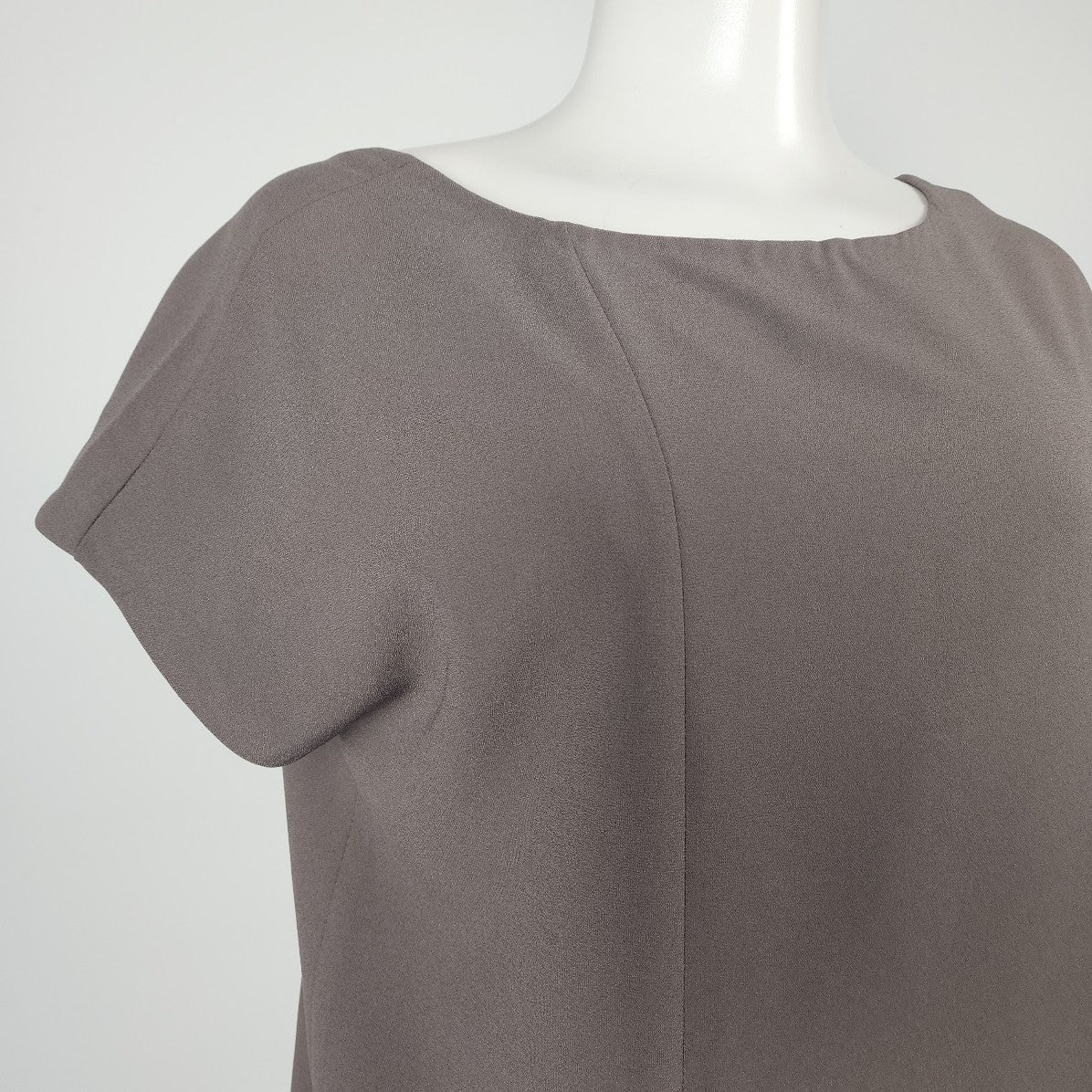 Olivaceous Grey Asymmetrical Blouse Top Size S