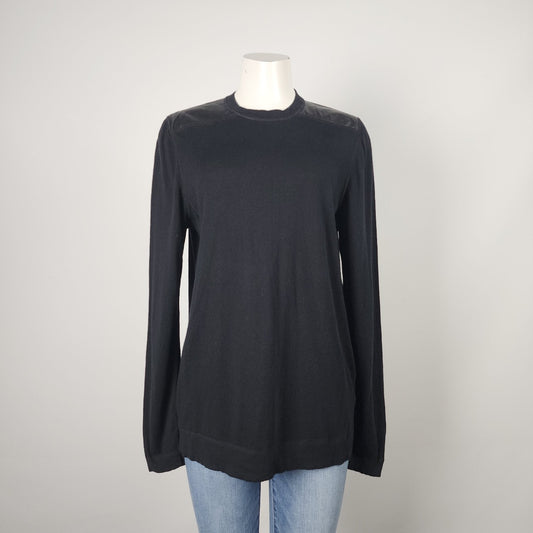 Hugo Boss Black Cotton Silk Cashmere Knit Sweater Size L/XL