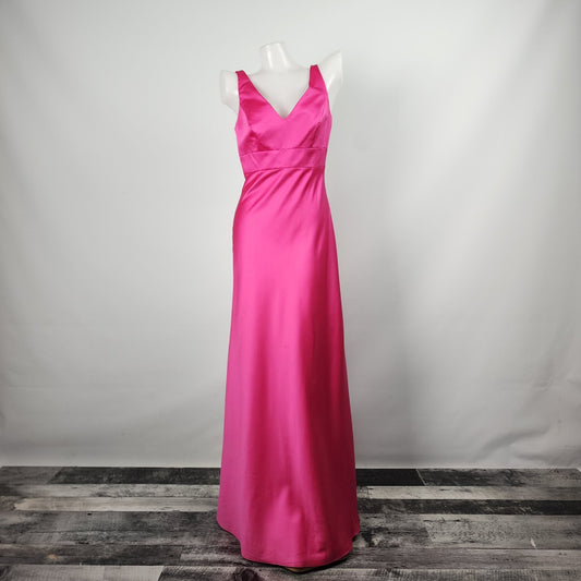 Alfred Angelo Pink Satin Bridesmaids Event Dress Size S