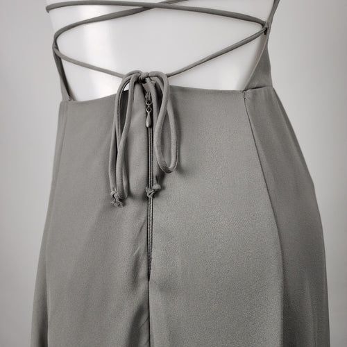 Show Me Your MUMU Grey Chiffon Long Gown Size S