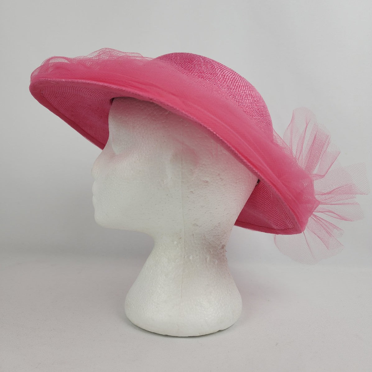 Vintage Georgette Pink Tulle Hat