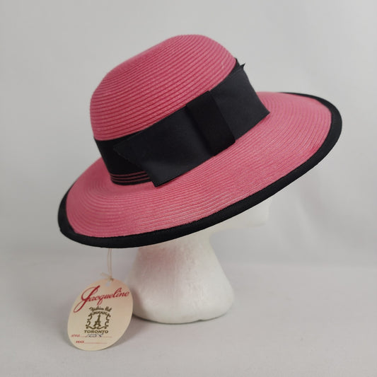 Vintage Jacqueline Pink & Black Hat