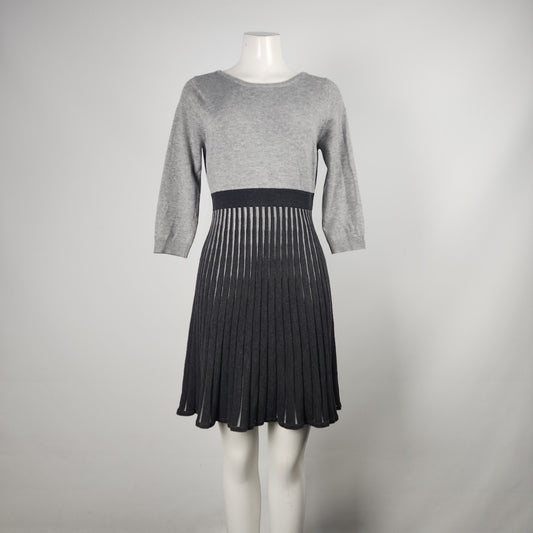 Calvin Klein Grey & Black Knit Sweater Dress Size M