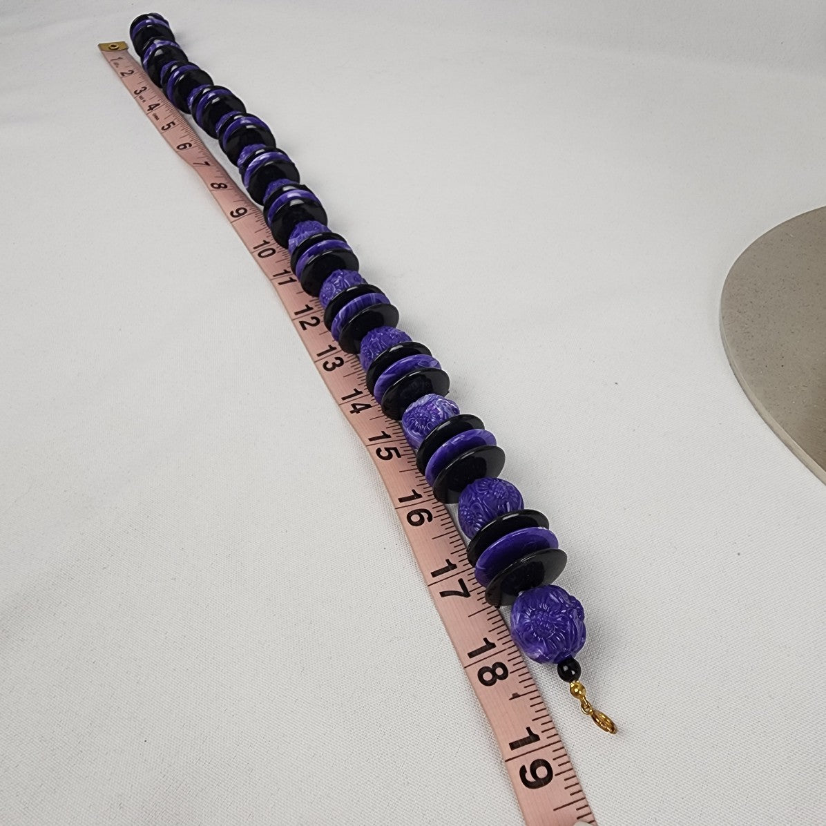 Vintage Purple Chunky Beaded Necklace